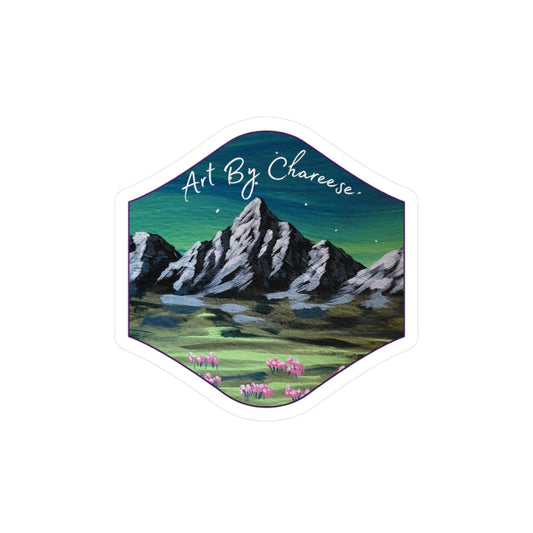 Mountain Landscape Kiss-Cut Vinyl Decals, Aesthetic Wall Art Stickers for Home Decor, Nature Lover Gift, Sticker for Laptop, Car, Planner