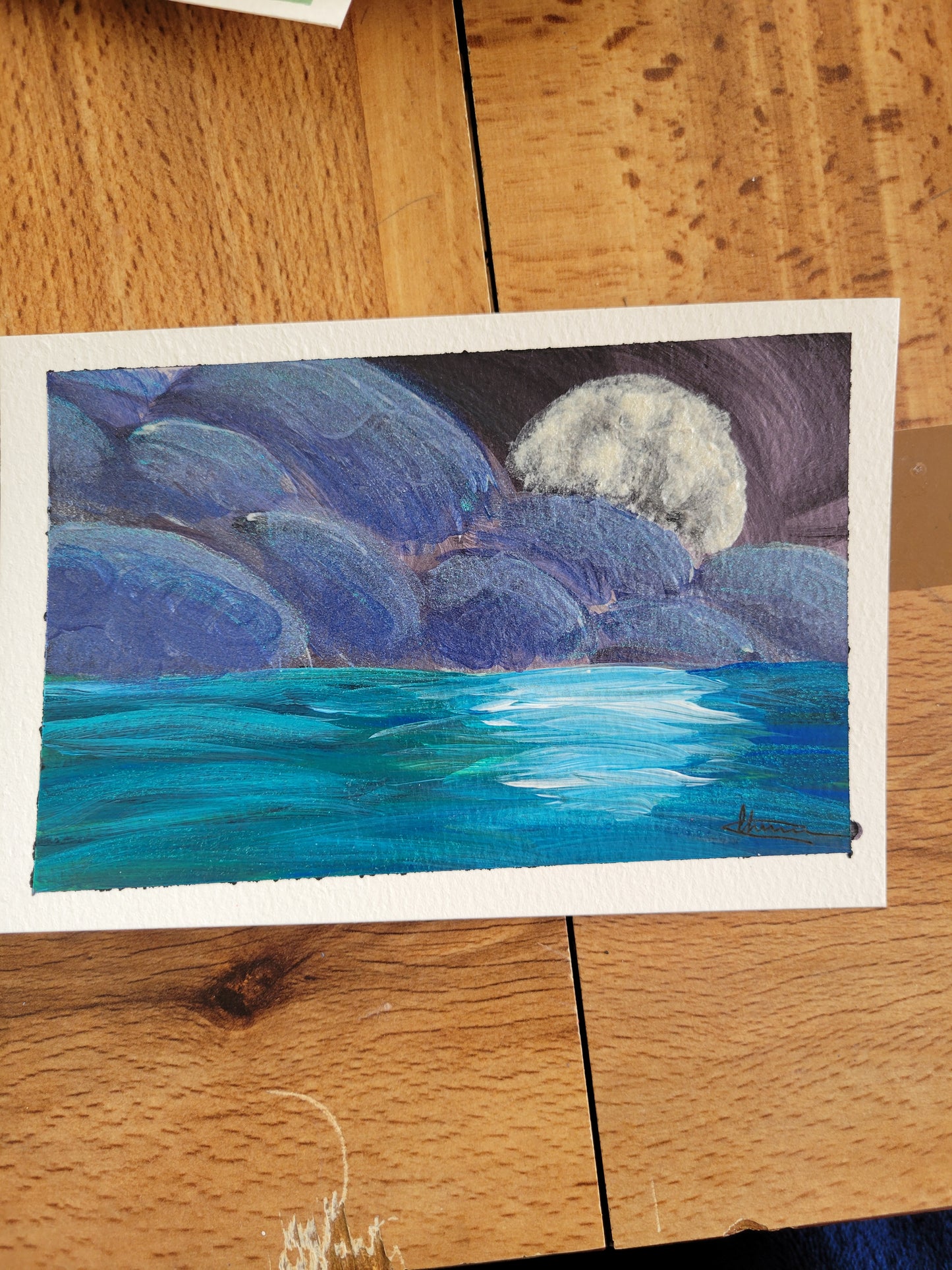 Original Quick Sketch- Clouds on the Water