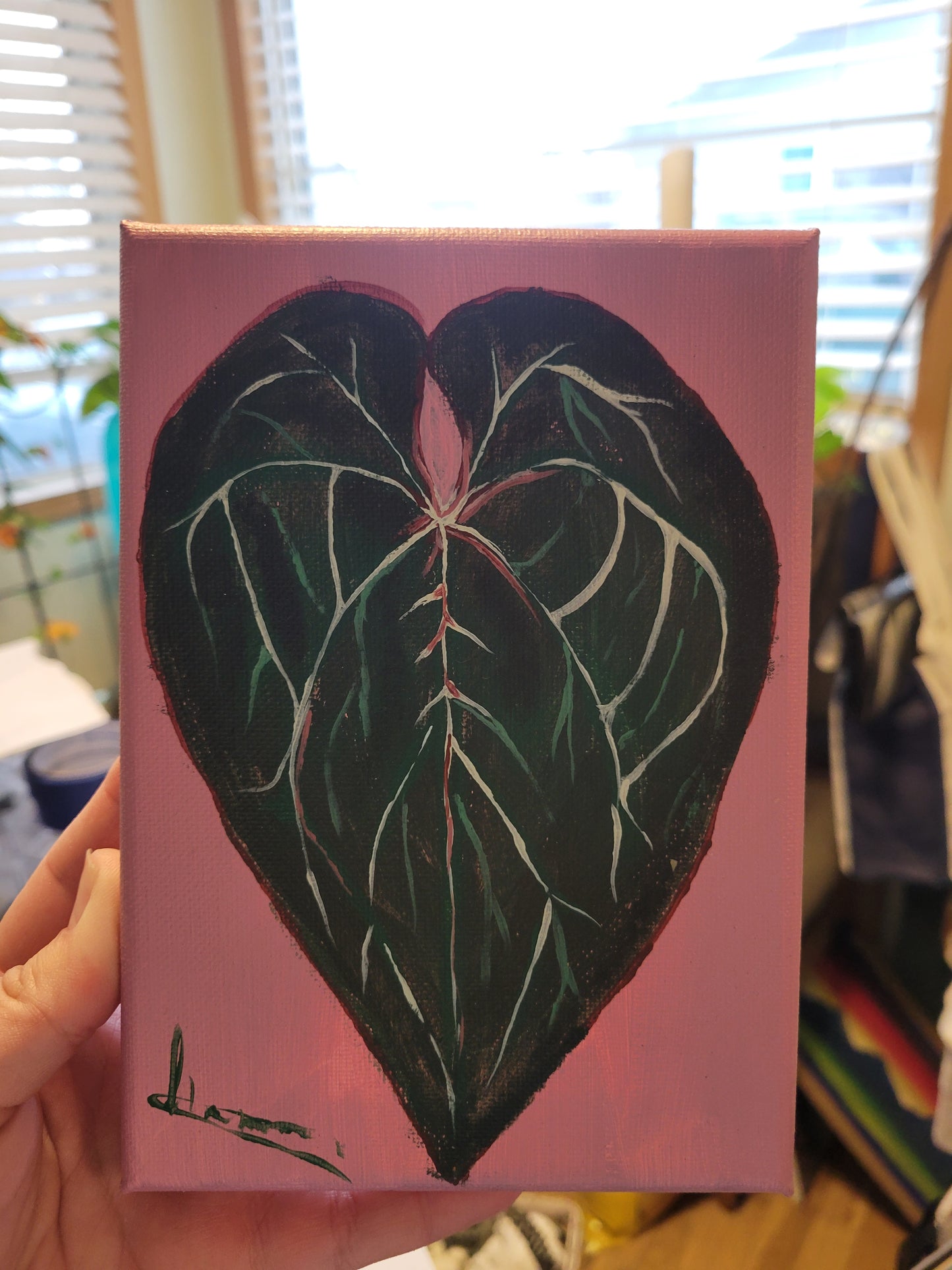Anthurium Leaf original painting